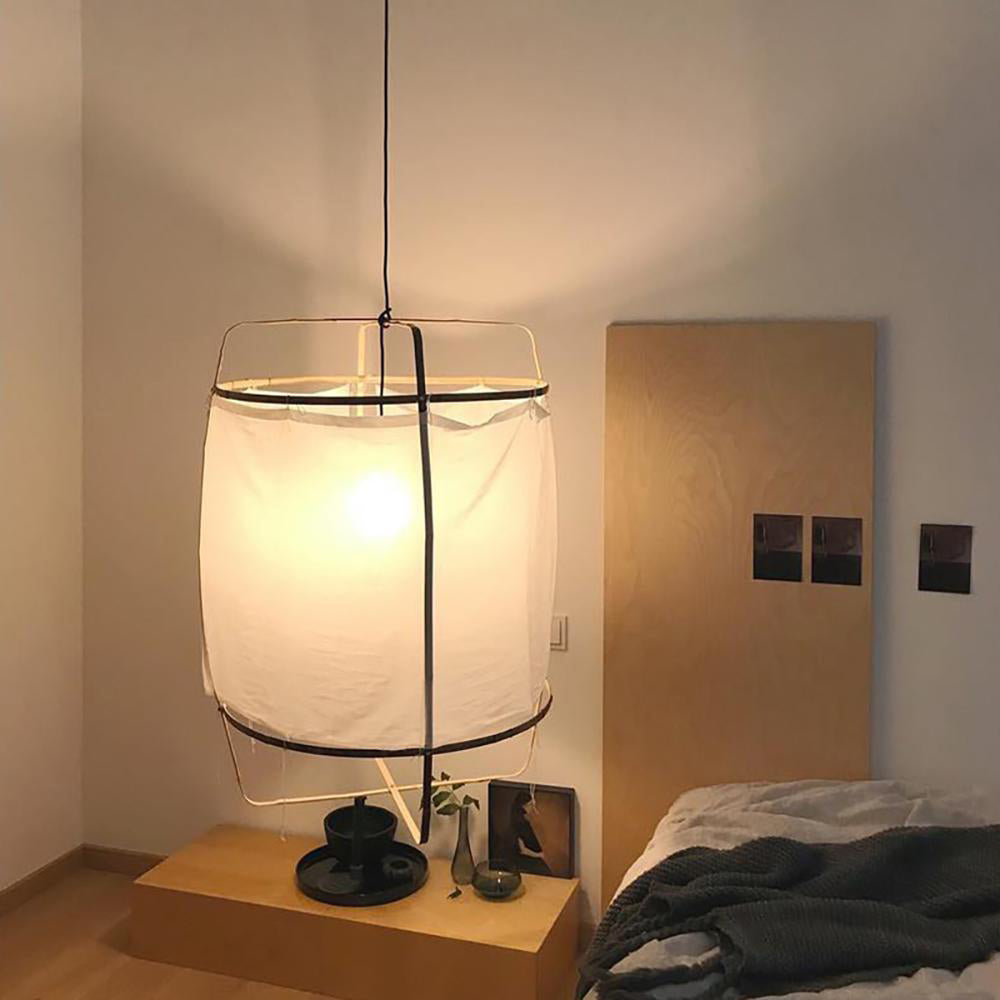 Delira Hanglamp Bamboe Met Katoenen Kap