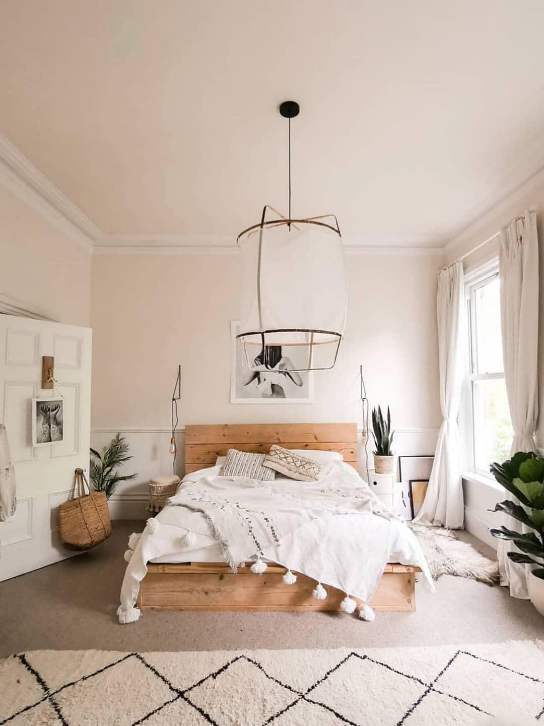 Delira Hanglamp Bamboe Met Katoenen Kap