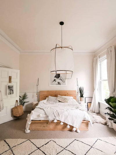 Delira Hanglamp Bamboe Met Katoenen Kap