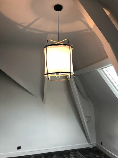 Delira Hanglamp Bamboe Met Katoenen Kap