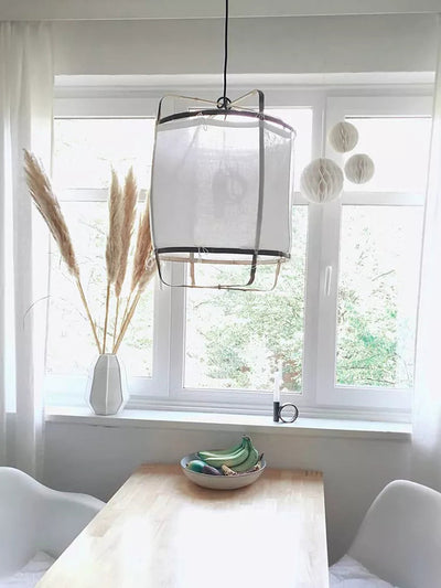 Delira Hanglamp Bamboe Met Katoenen Kap
