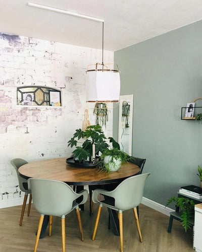 Delira Hanglamp Bamboe Met Katoenen Kap