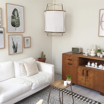 Delira Hanglamp Bamboe Met Katoenen Kap