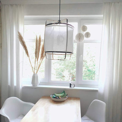 Delira Hanglamp Bamboe Met Katoenen Kap