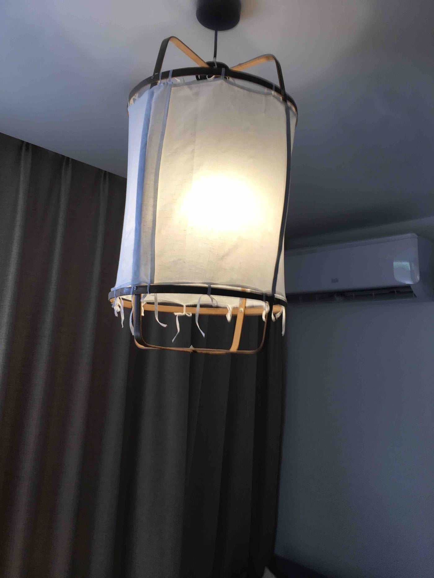 Delira Hanglamp Bamboe Met Katoenen Kap