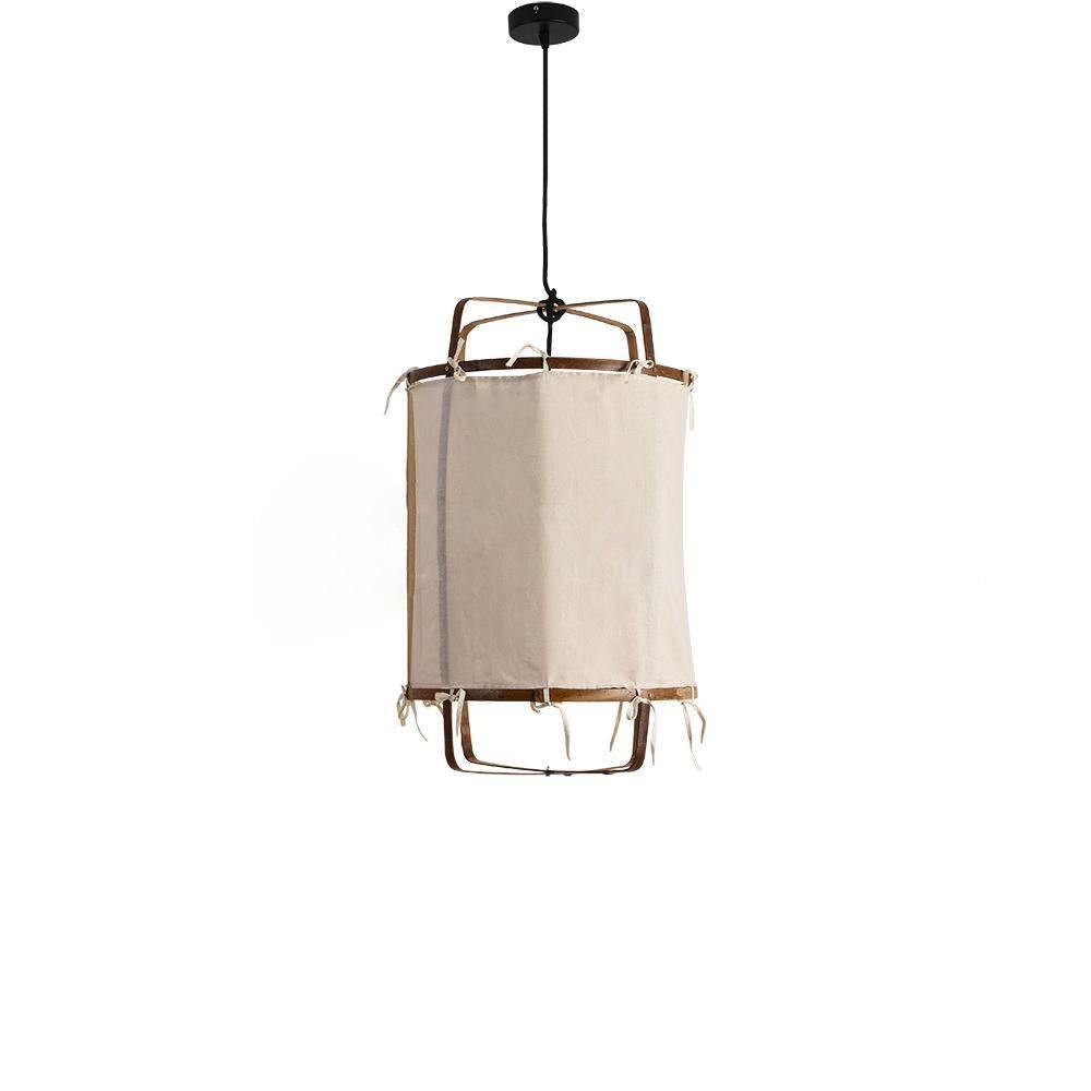 Delira Hanglamp Bamboe Met Katoenen Kap