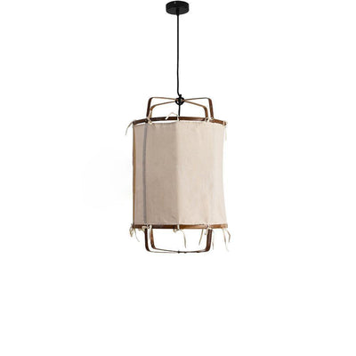 Delira Hanglamp Bamboe Met Katoenen Kap