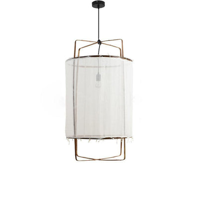 Delira Hanglamp Bamboe Met Katoenen Kap