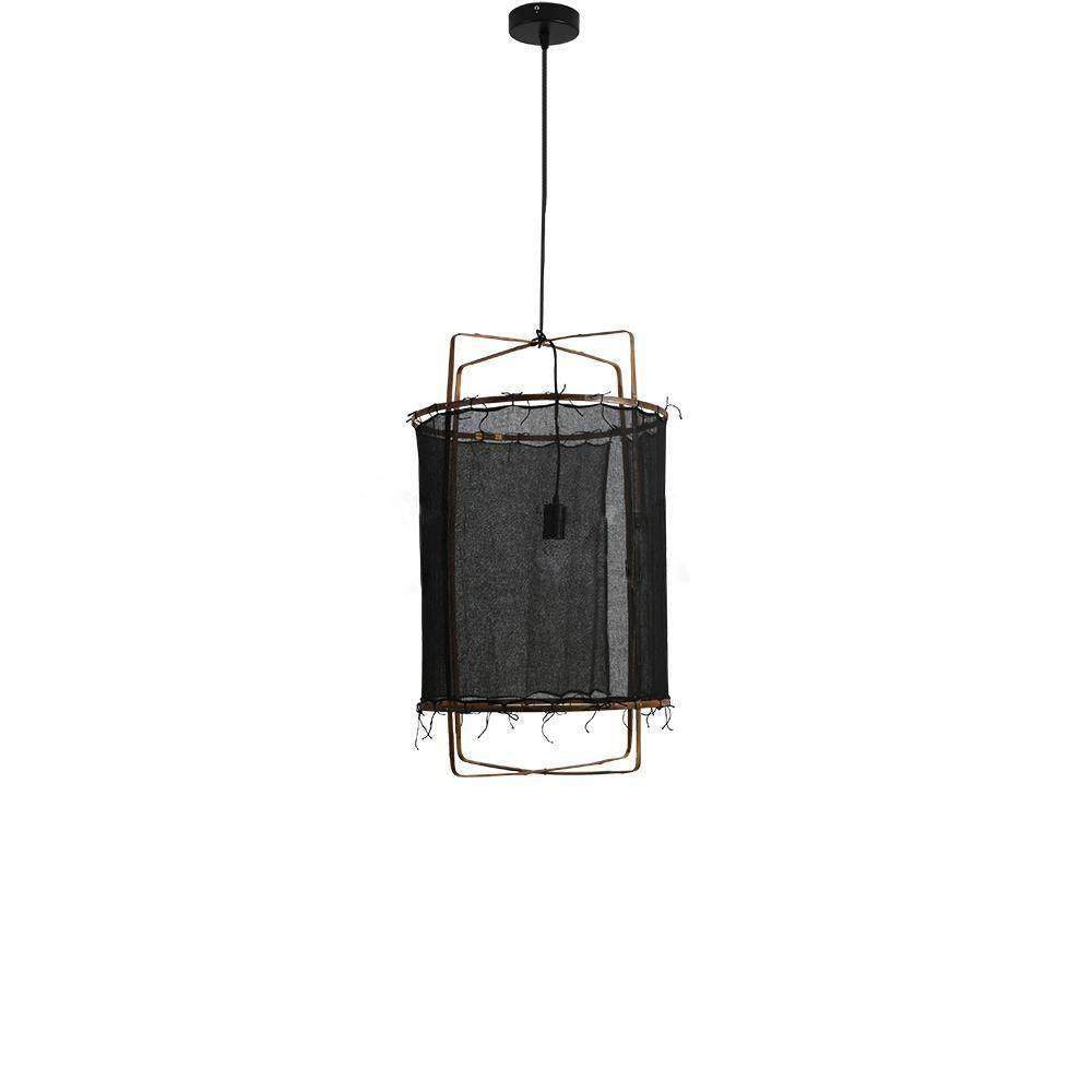 Delira Hanglamp Bamboe Met Katoenen Kap