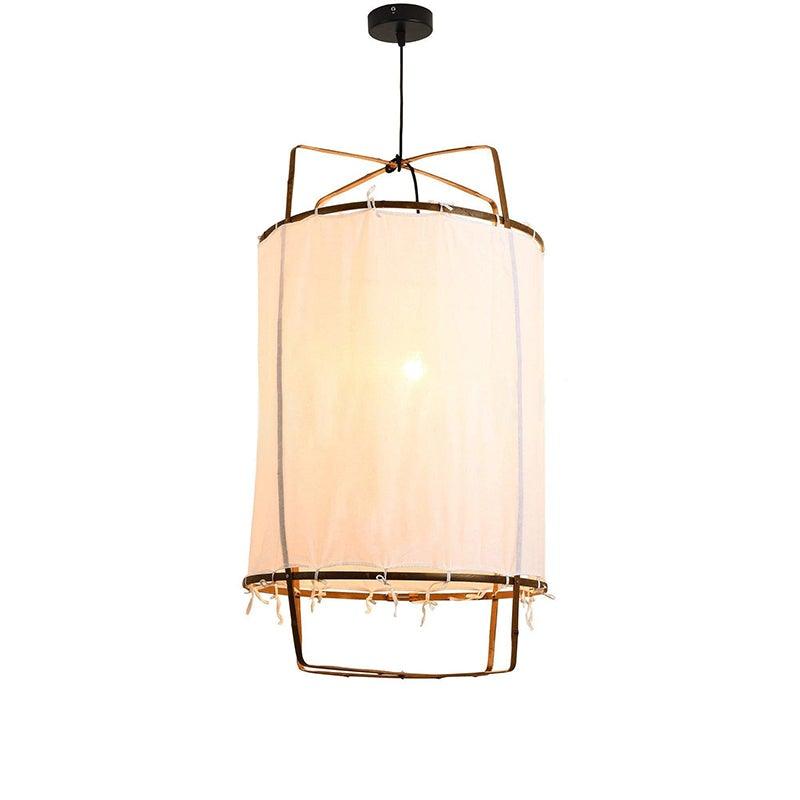 Delira Hanglamp Bamboe Met Katoenen Kap