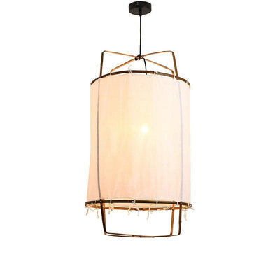 Delira Hanglamp Bamboe Met Katoenen Kap