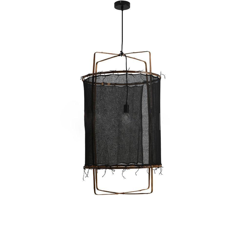 Delira Hanglamp Bamboe Met Katoenen Kap