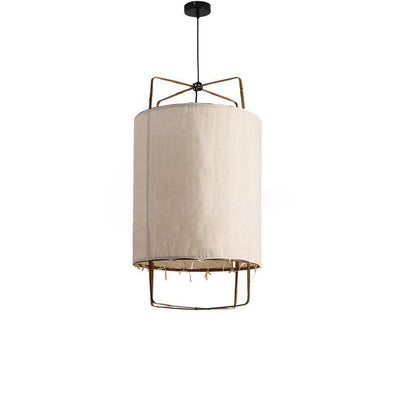 Delira Hanglamp Bamboe Met Katoenen Kap