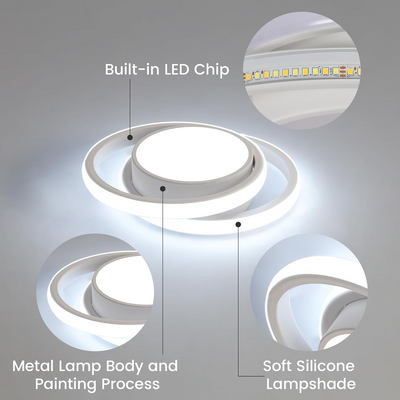 Delira Plafondlamp Minimalistisch Dubbele Ring
