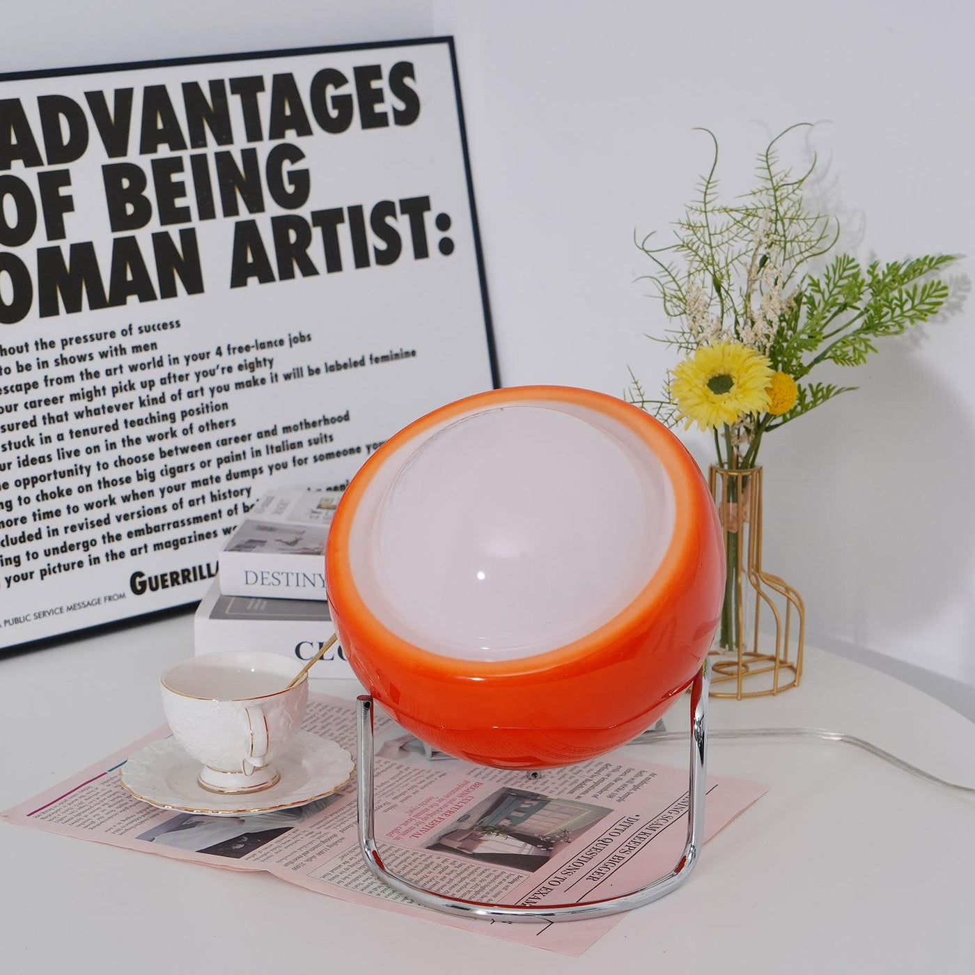 Delira Tafellamp Bauhaus Glas Metaal
