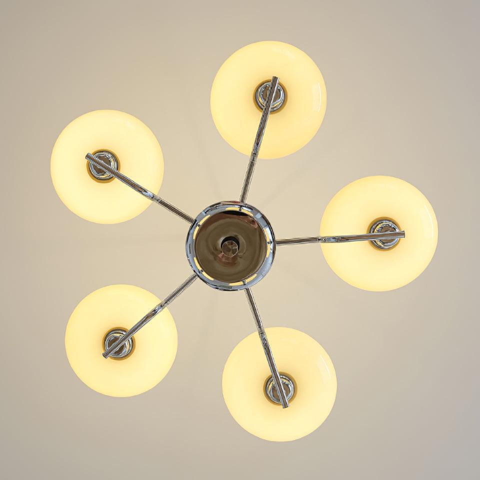 Delira Plafondlamp Glazen Kappen Goudkleurig