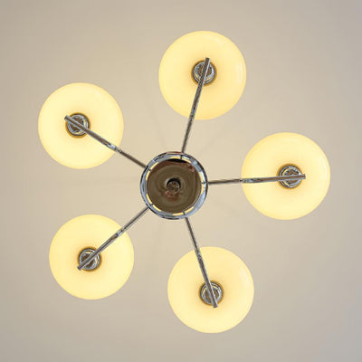 Delira Plafondlamp Glazen Kappen Goudkleurig