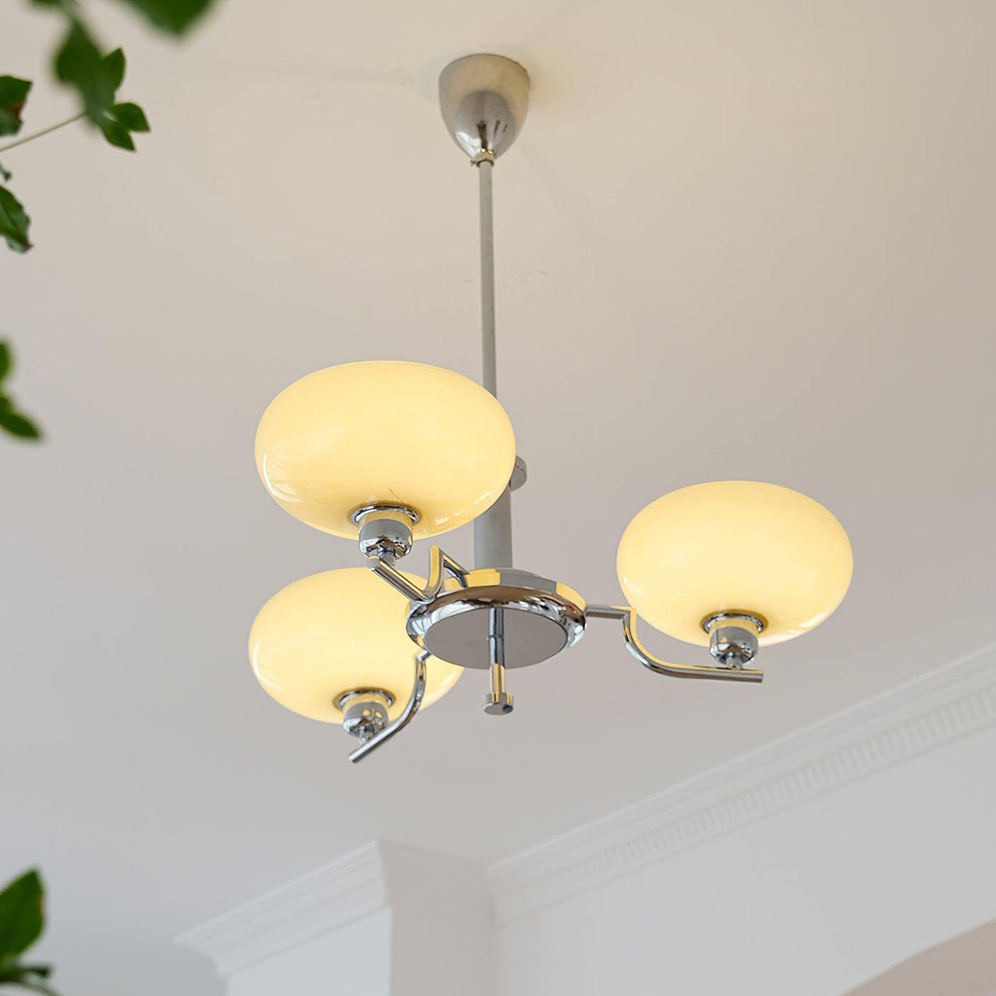 Delira Plafondlamp Glazen Kappen Goudkleurig
