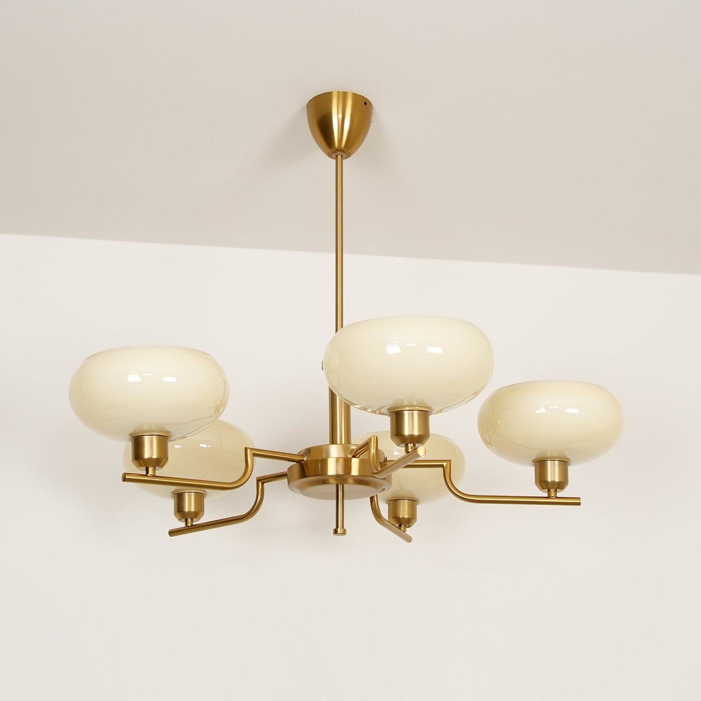Delira Plafondlamp Glazen Kappen Goudkleurig