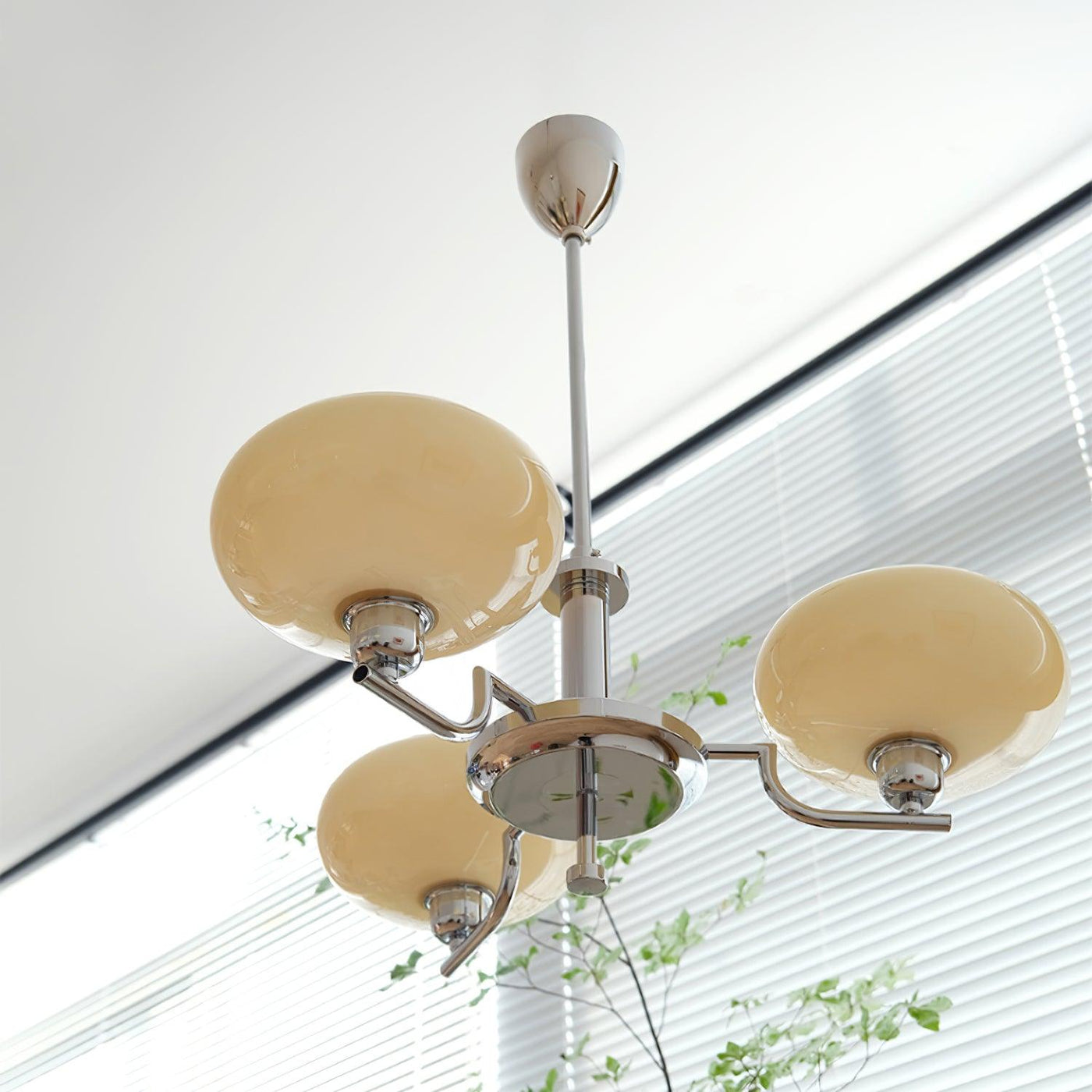 Delira Plafondlamp Glazen Kappen Goudkleurig