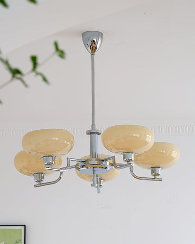 Delira Plafondlamp Glazen Kappen Goudkleurig