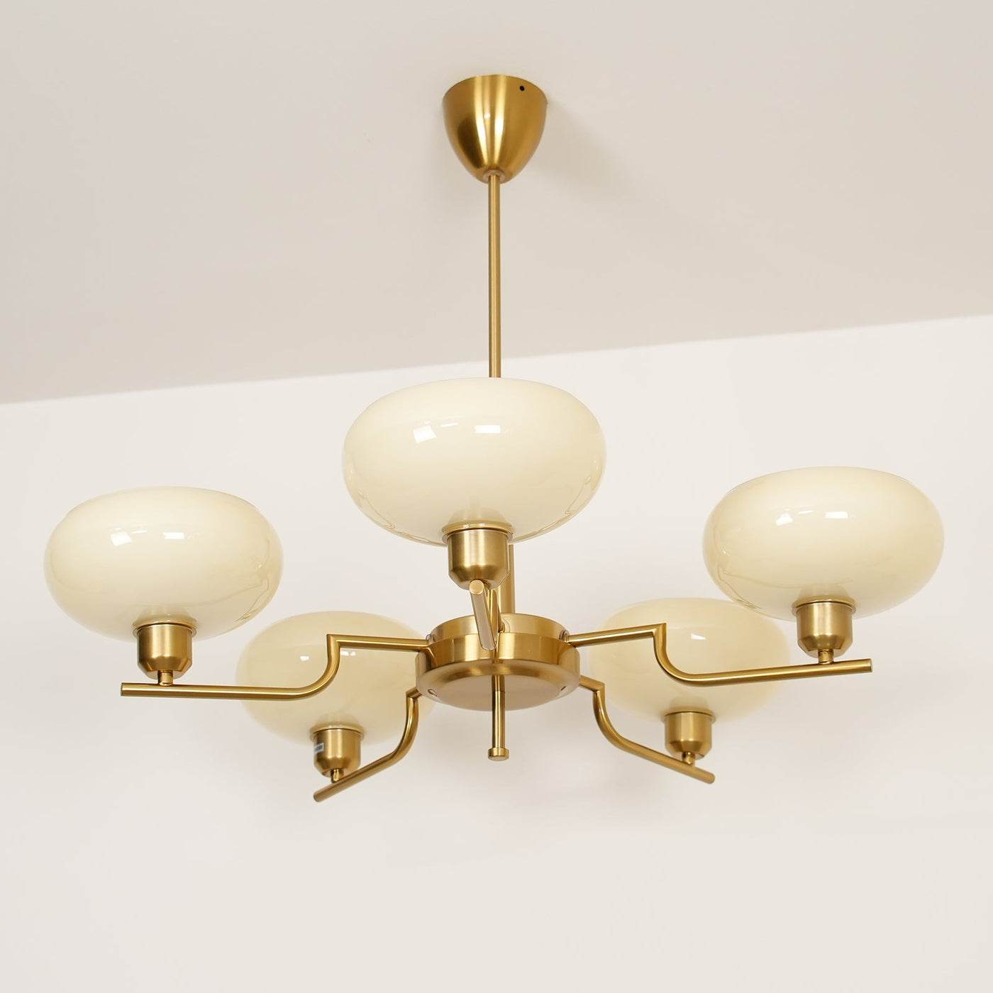 Delira Plafondlamp Glazen Kappen Goudkleurig
