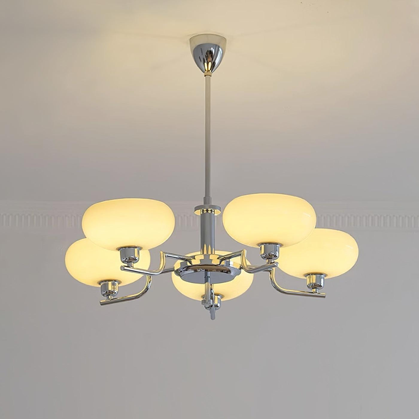 Delira Plafondlamp Glazen Kappen Goudkleurig