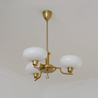 Delira Plafondlamp Glazen Kappen Goudkleurig