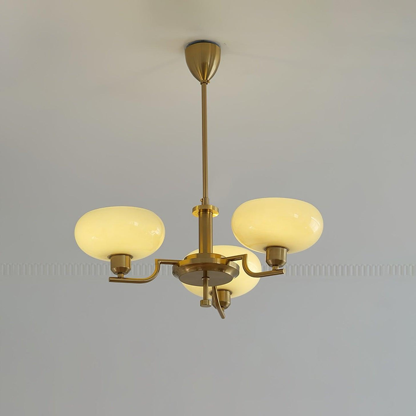 Delira Plafondlamp Glazen Kappen Goudkleurig
