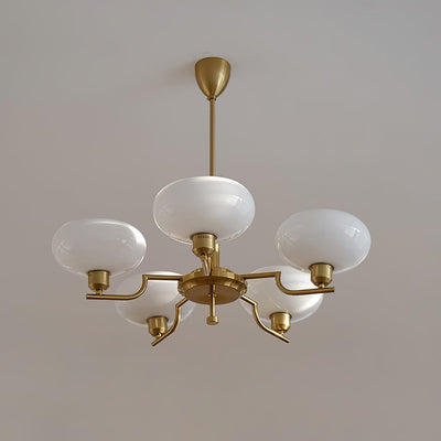 Delira Plafondlamp Glazen Kappen Goudkleurig