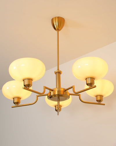 Delira Plafondlamp Glazen Kappen Goudkleurig