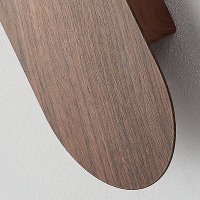 Delira Wandlamp Gebogen Houtlook Glasbol