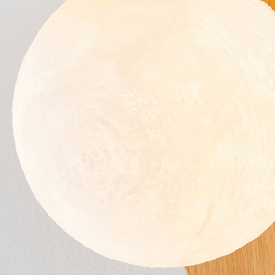 Delira Wandlamp Gebogen Houtlook Glasbol