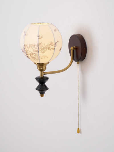 Delira Wandlamp Hout Met Stoffen Kap