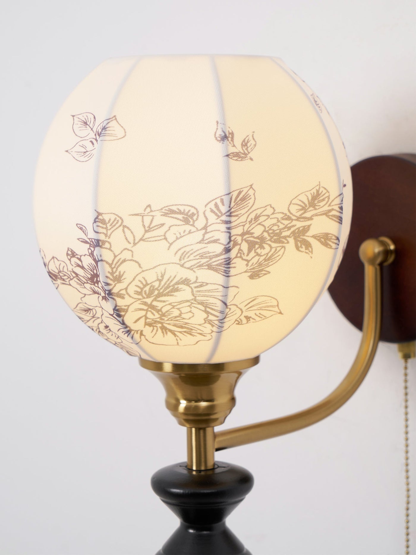 Delira Wandlamp Hout Met Stoffen Kap