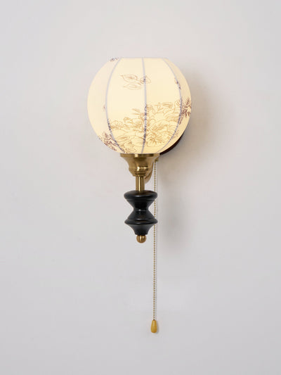 Delira Wandlamp Hout Met Stoffen Kap