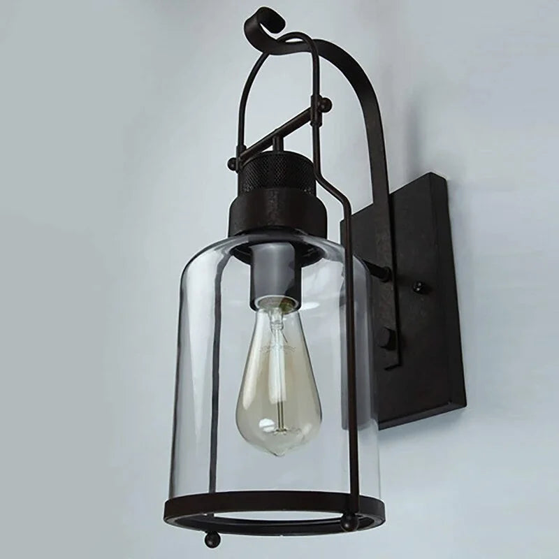 Delira Wandlamp Glas Antiek Industrieel