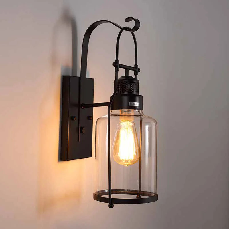Delira Wandlamp Glas Antiek Industrieel