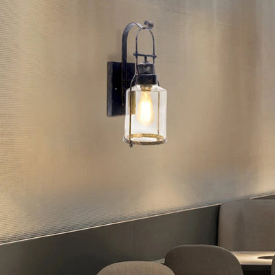 Delira Wandlamp Glas Antiek Industrieel