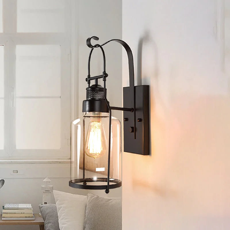 Delira Wandlamp Glas Antiek Industrieel