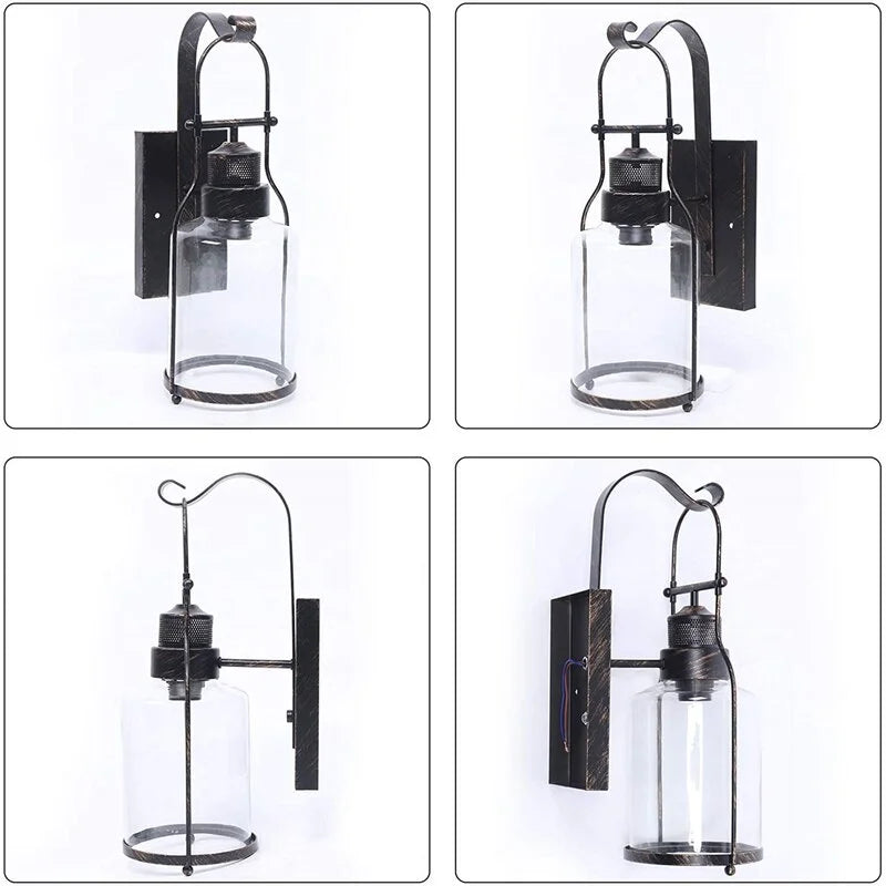 Delira Wandlamp Glas Antiek Industrieel