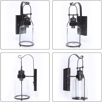 Delira Wandlamp Glas Antiek Industrieel