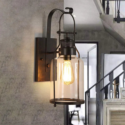 Delira Wandlamp Glas Antiek Industrieel