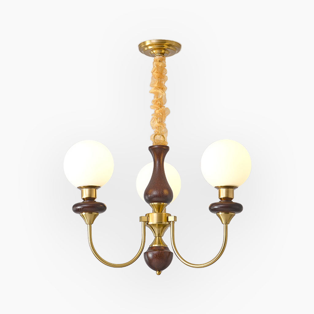 Delira Kroonluchter Glas En Hout