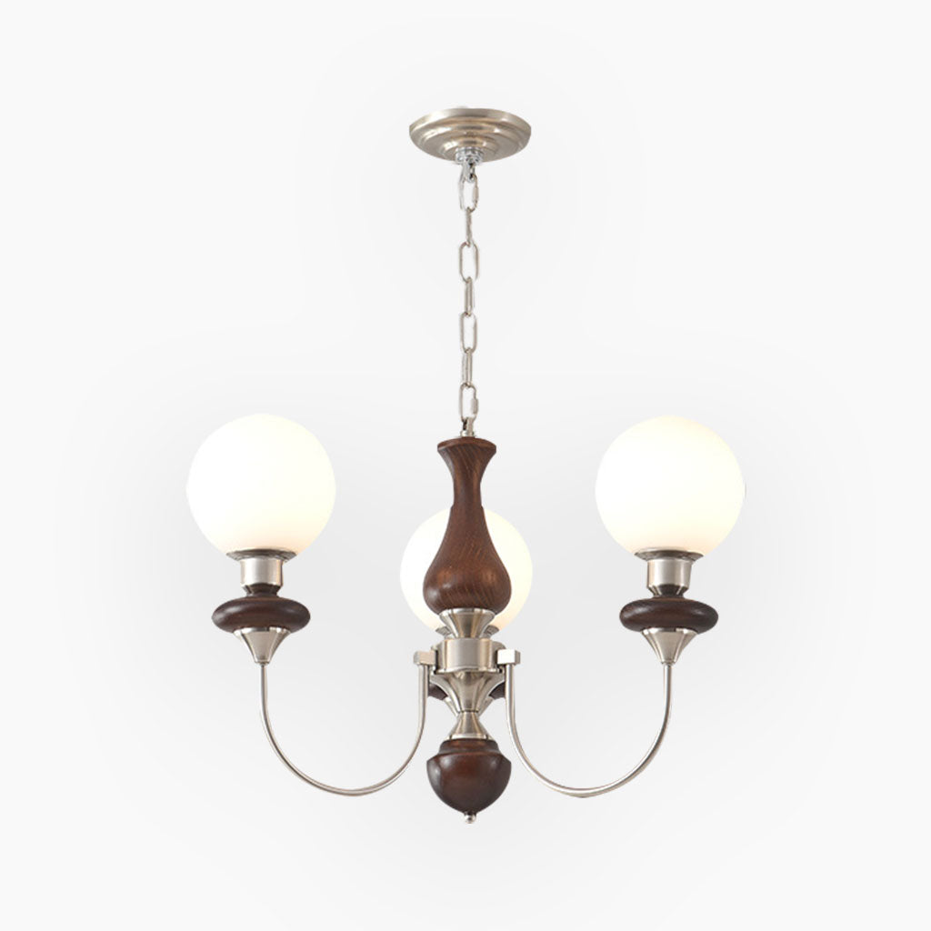 Delira Kroonluchter Glas En Hout