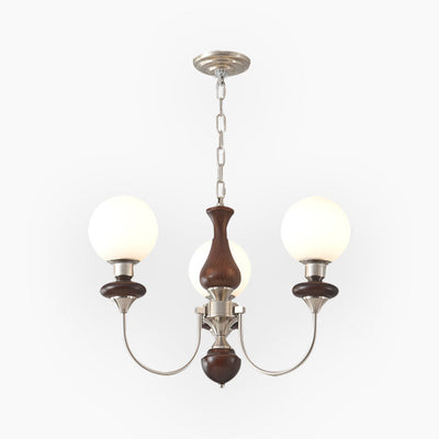 Delira Kroonluchter Glas En Hout