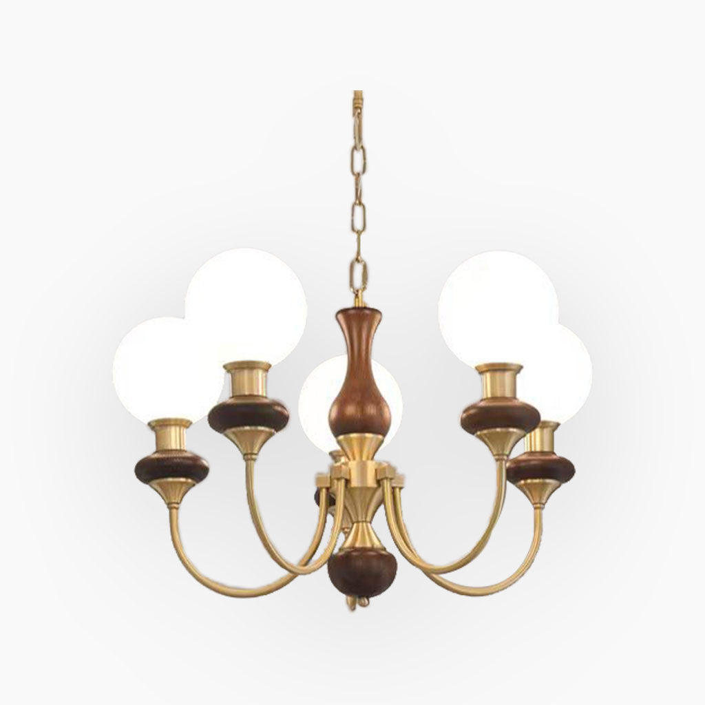 Delira Kroonluchter Glas En Hout