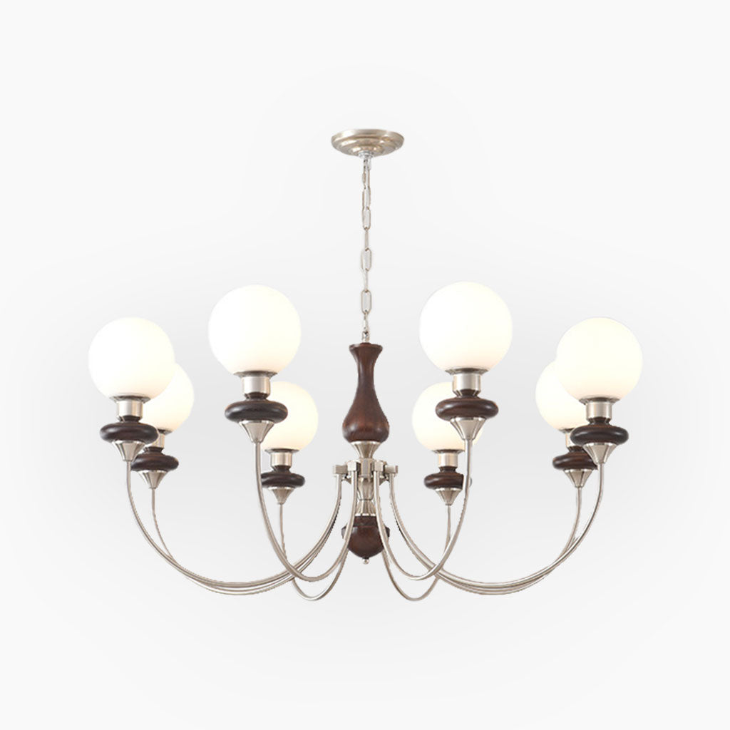 Delira Kroonluchter Glas En Hout