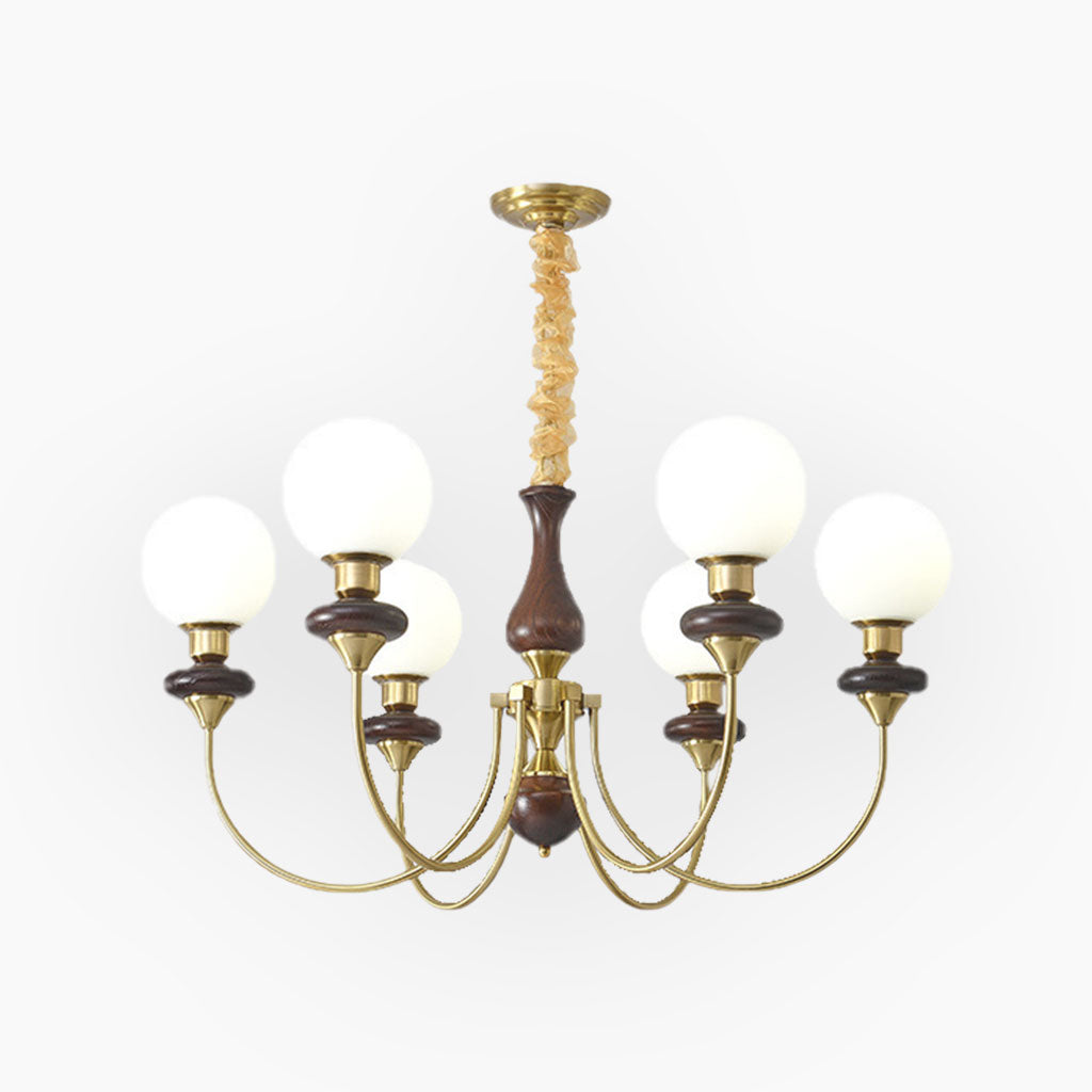Delira Kroonluchter Glas En Hout