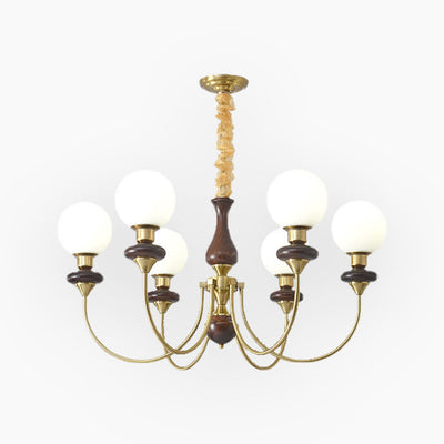 Delira Kroonluchter Glas En Hout